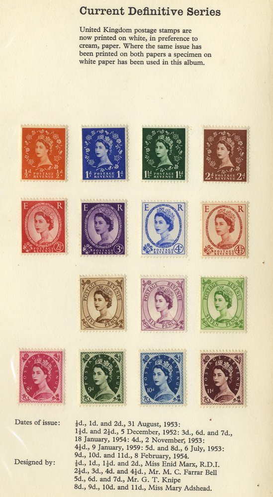 1964 XVth Universal Postal Congress Vienna Presentation Book Of GB QEII Stamps, Range Of Wildings Incl. 1958 & 1959 Grap - Sonstige & Ohne Zuordnung