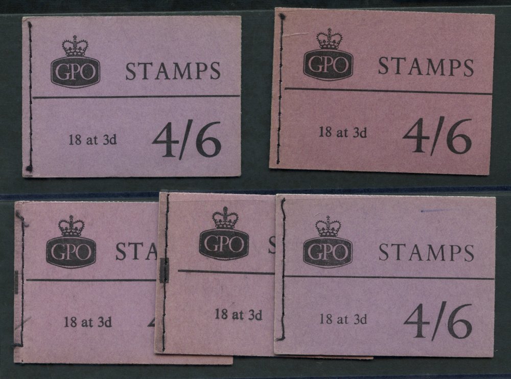 1959 Apr, Jun & Aug, 1960 Feb & Apr Graphite Booklets, Fine/VF, SG.L11g, L15g, L16g, L18g, L19g. (5) Cat. £195 - Altri & Non Classificati