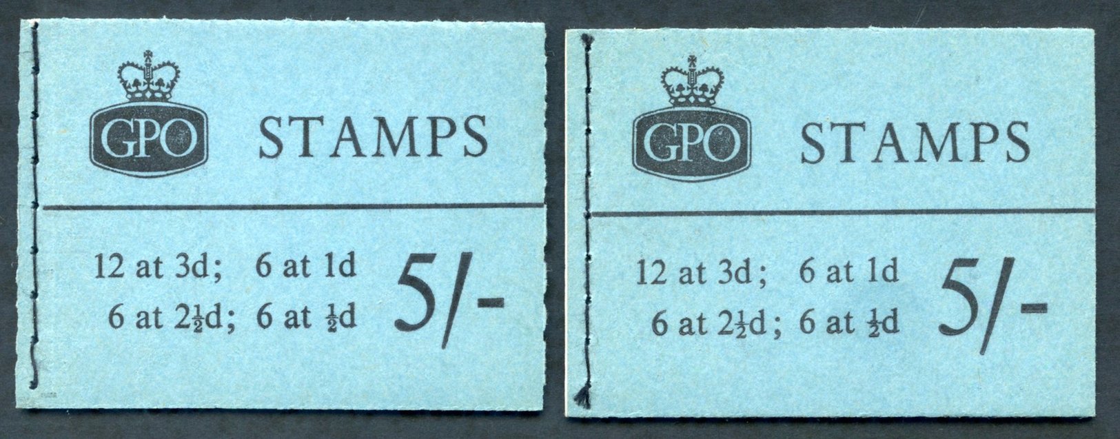 1960 March & Sept 5s Graphite Booklets, VF, SG.H45g & H46g. (2) Cat. £340 - Altri & Non Classificati