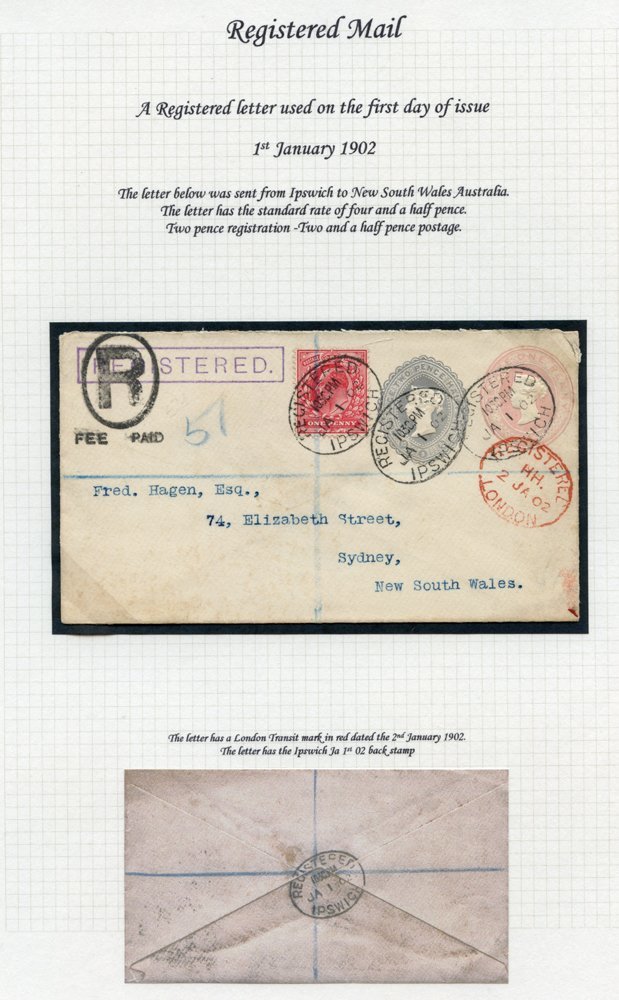 1902 1d & 2½d Stamped To Order Stationery Envelope Uprated With KEVII 1d Addressed To Sydney, Australia, Cancelled By Ip - Other & Unclassified