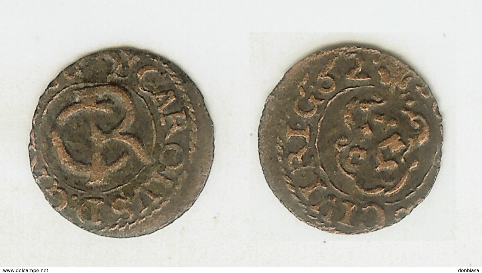 City Of Riga (Latvia): Solidus / Schilling 1662 Swedish Occupation Charles XI King Of Sweden - Lettland