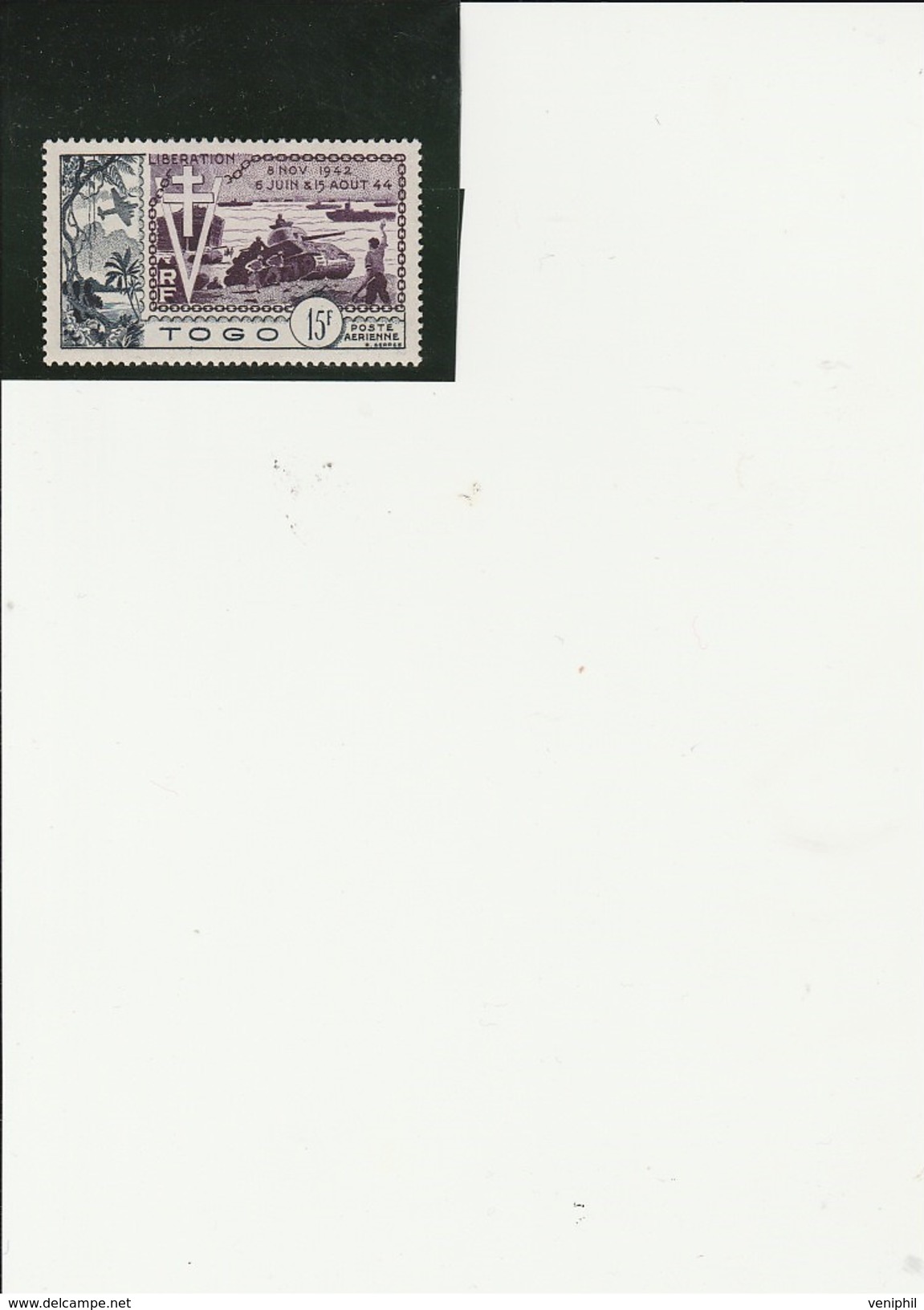 TOGO - POSTE AERIENNE N° 22  NEUF INFIME CHARNIERE -ANNEE 1954 - Unused Stamps