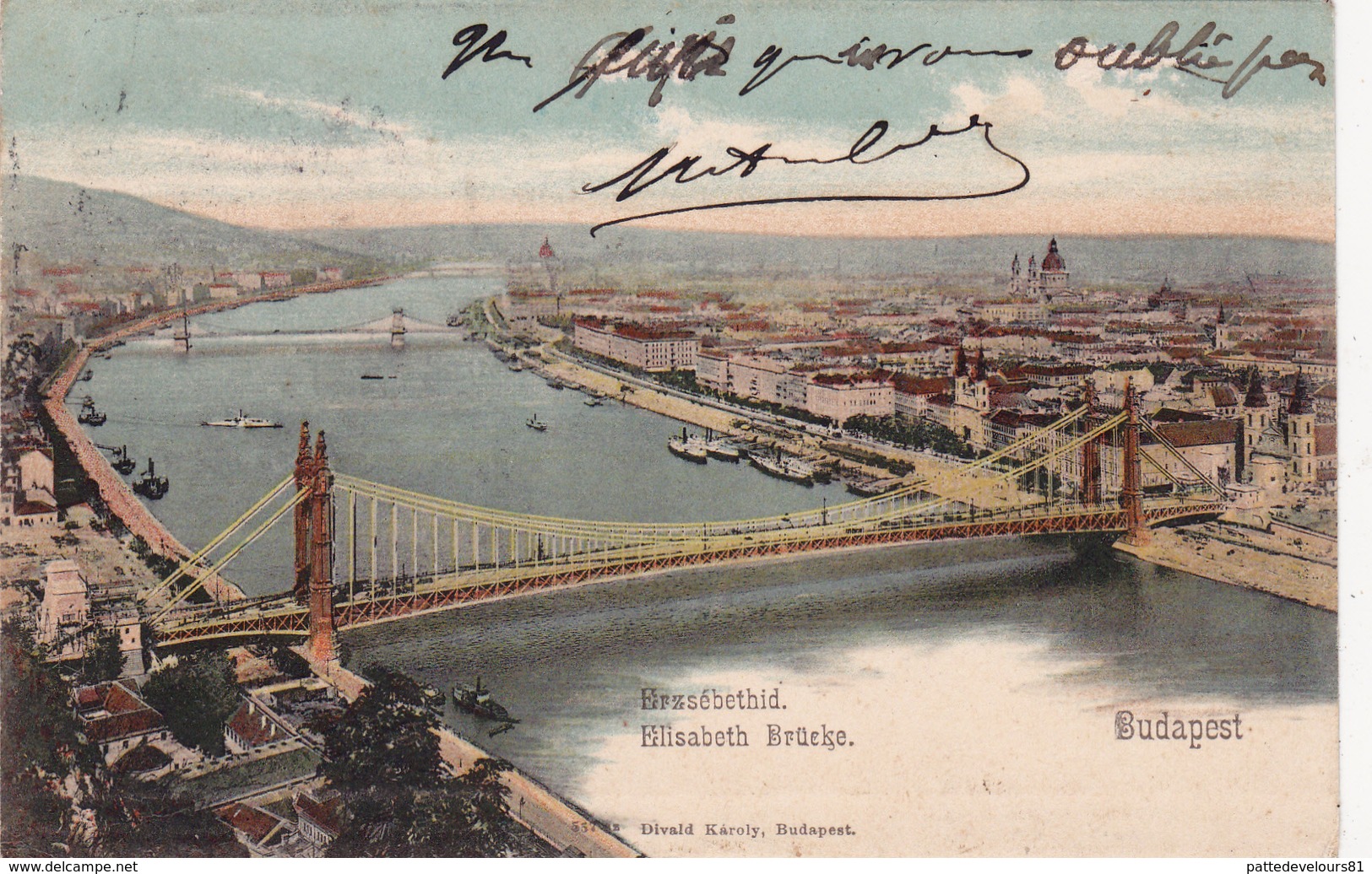 CPA  HONGRIE Hungary Ungheria Hungria BUDAPEST Elisabeth Brücke  (2 Scans) - Ungheria