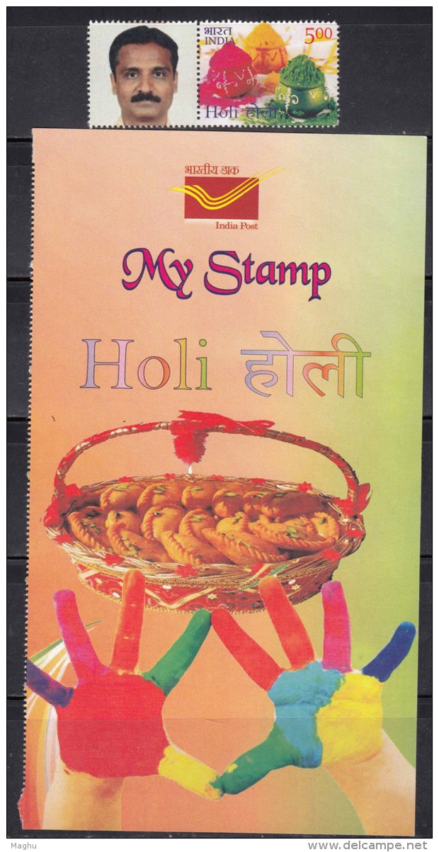 'Holi' Festival Of Colours, My Stamp 2017, Hand, Snak Food Basket, Culture, - Other & Unclassified
