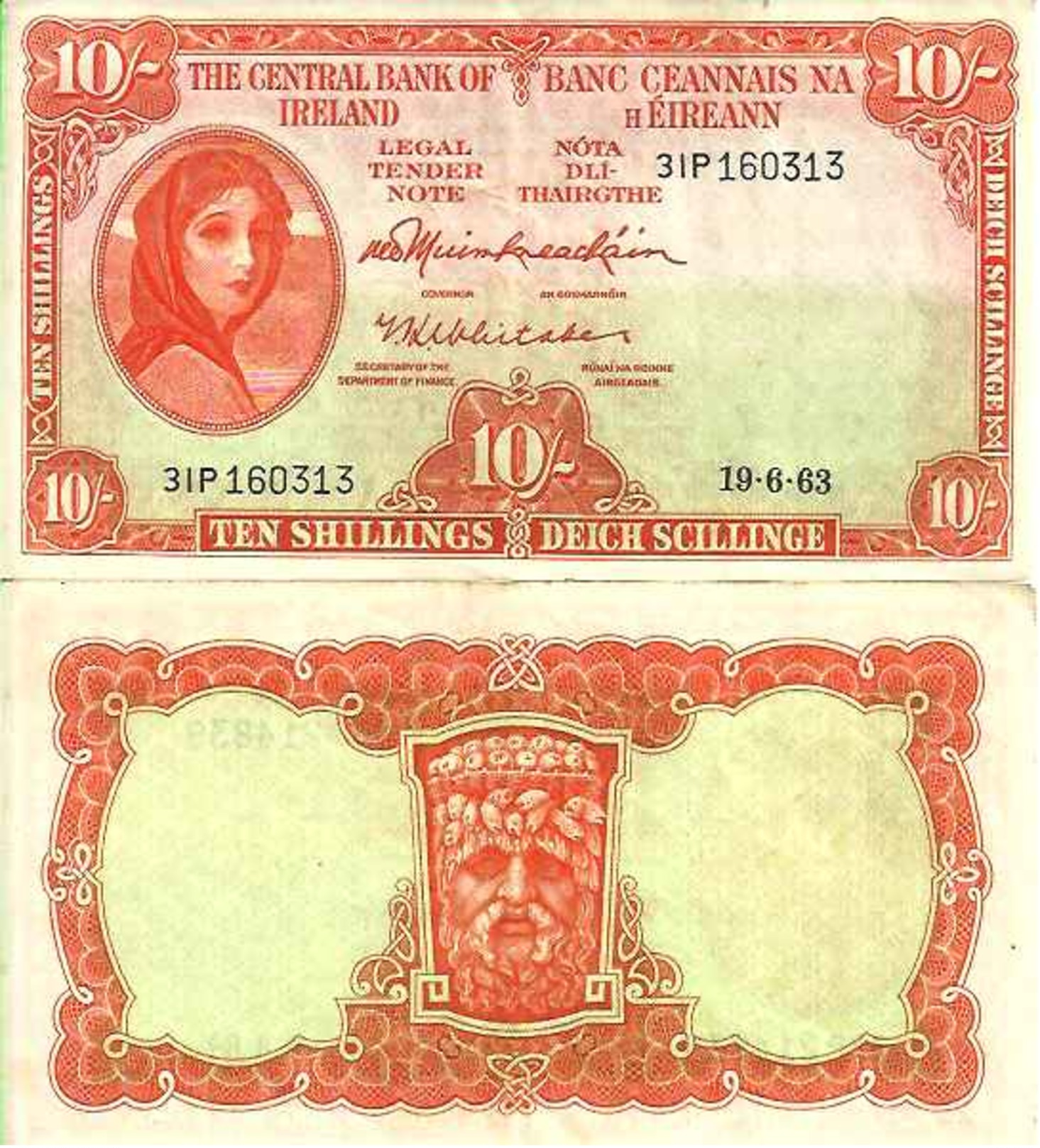 Irlande 10 Shillings Pick 63 (19/6/1963) SUP+ - Irlande