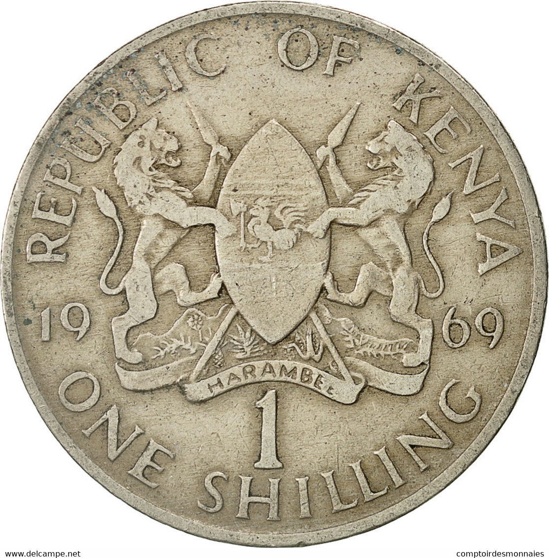 Monnaie, Kenya, Shilling, 1969, TTB, Copper-nickel, KM:14 - Kenya