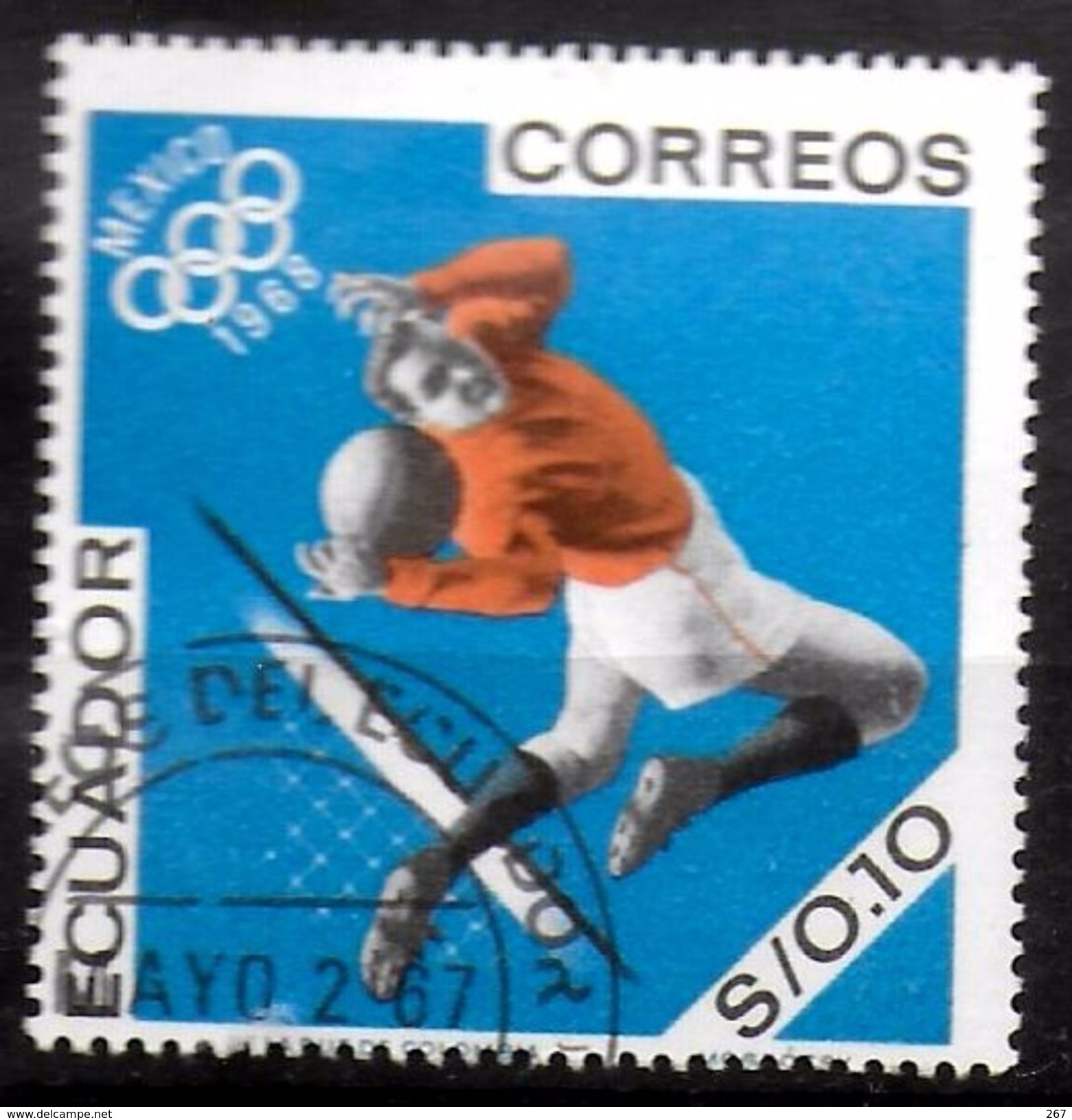 EQUATEUR   N°  766  Oblitéré   Jo 1968  Football Soccer Fussball - Usati