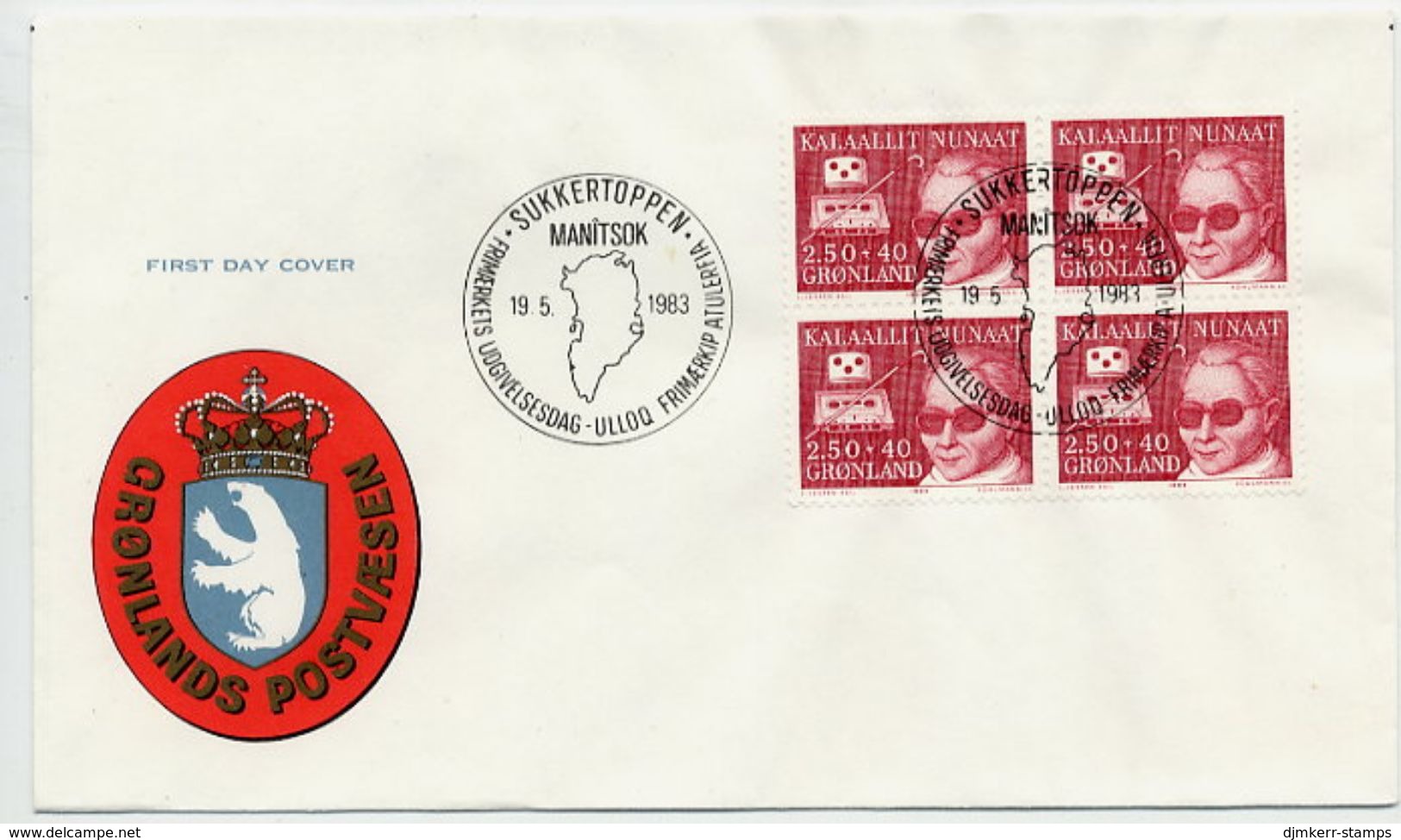 GREENLAND 1983 Aid For The Disabled Block Of 4 On FDC.  Michel  142 - FDC
