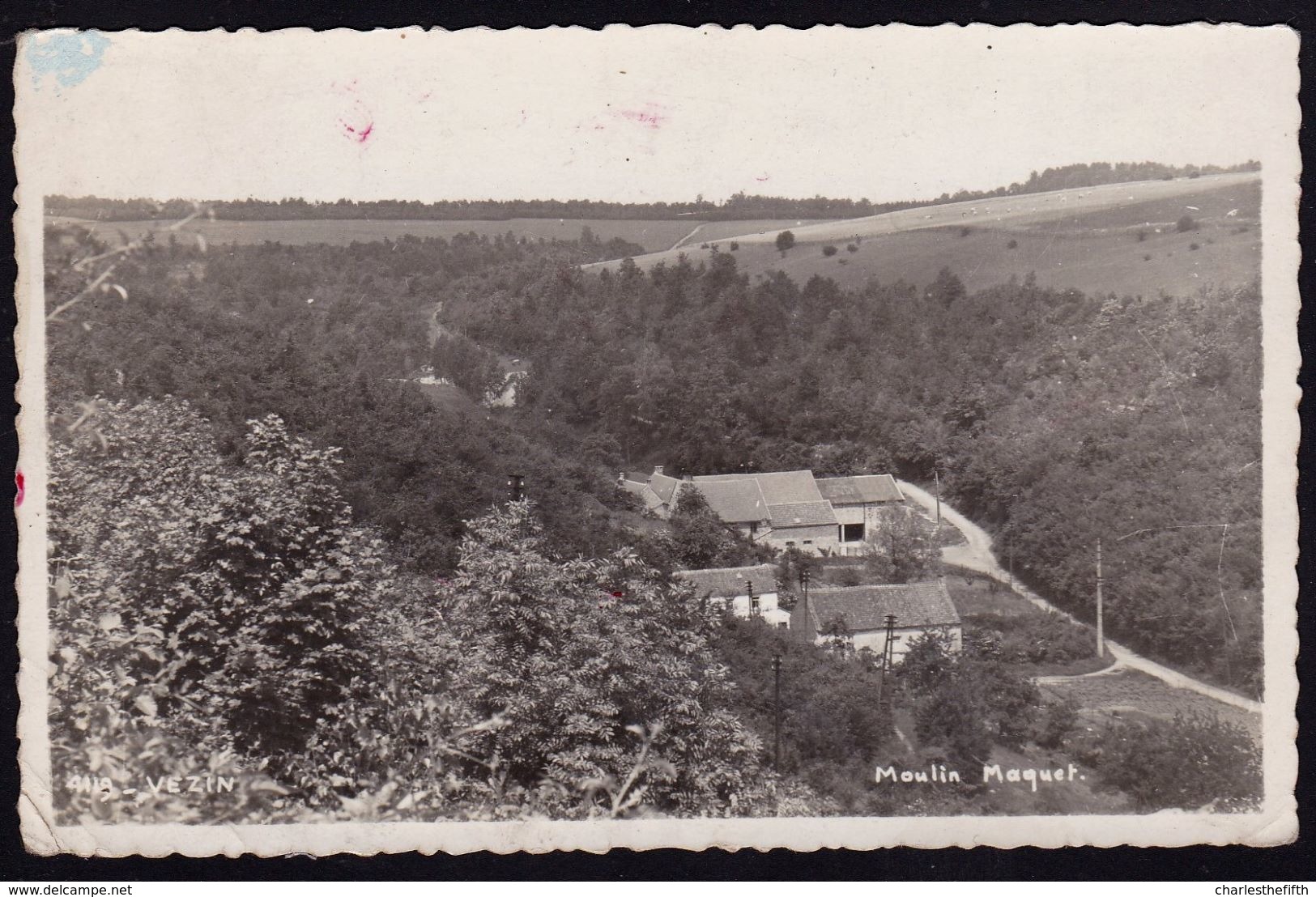 CARTE PHOTO TRES RARE ** ANDENNE ( VEZIN ) - LE MOULIN De BRICHEBO Ou MOULIN MAQUET  ( Rue De Brichebo Vezin )** - Andenne