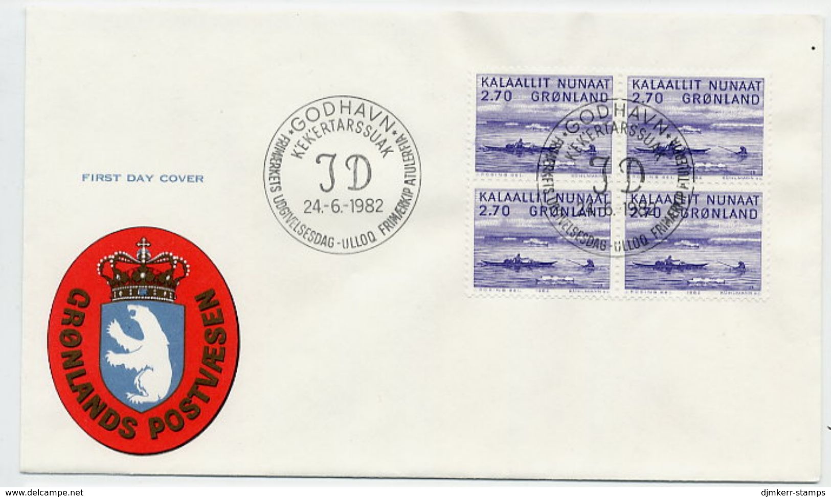 GREENLAND 1982 Art: Jakob Danielsen Block Of 4 On FDC.  Michel  136 - FDC