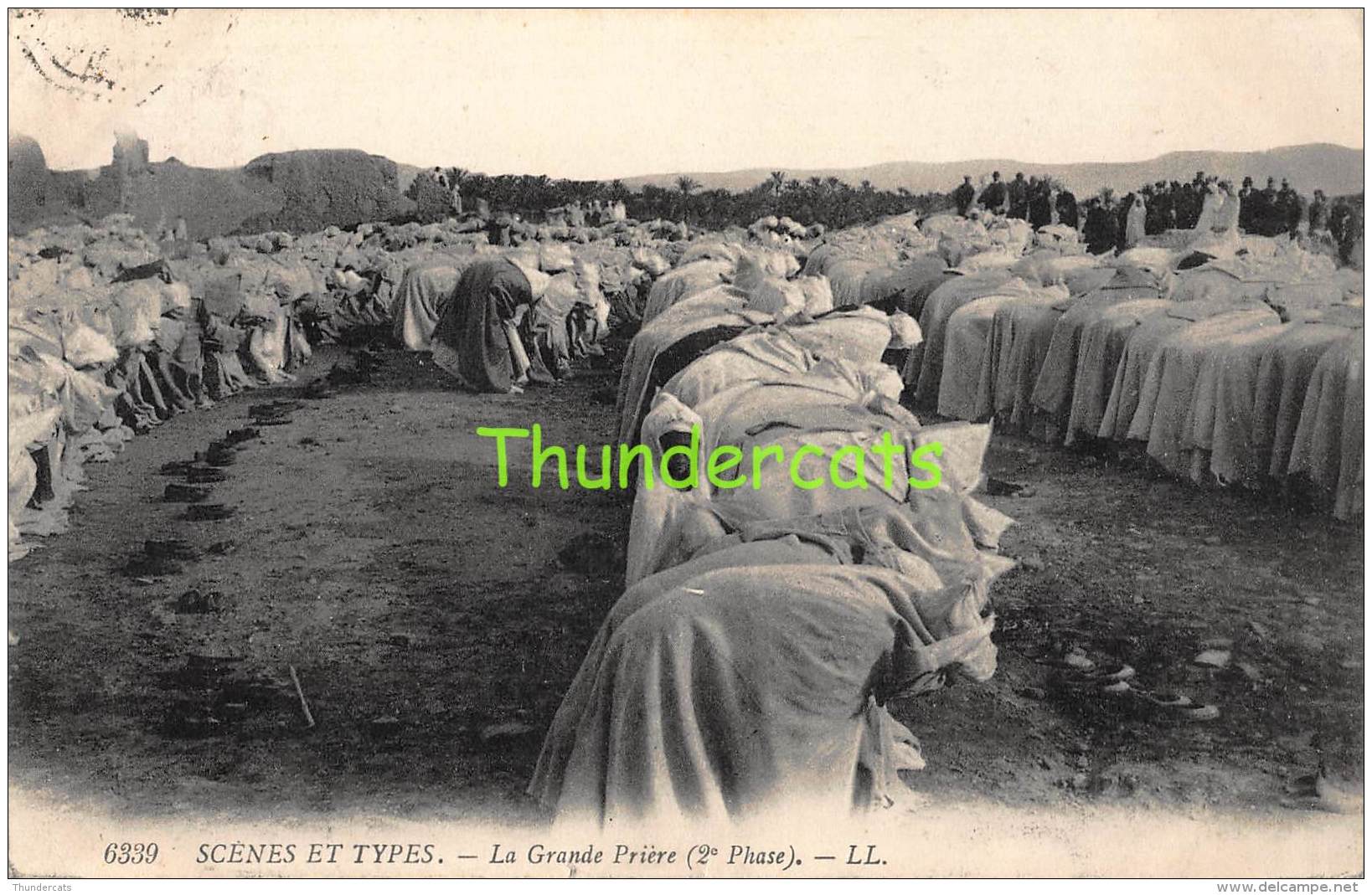 CPA  ALGERIE ALGERIA  SCENES ET TYPES LA GRANDE PRIERE 2 EME PHASE - Hommes