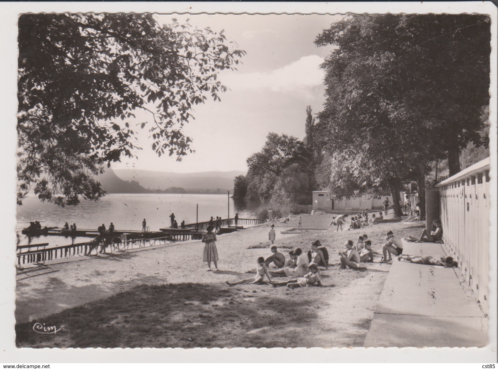 CPSM Grand Format - NANTUA - Stade Nautique Albert Griot - La Plage - Nantua