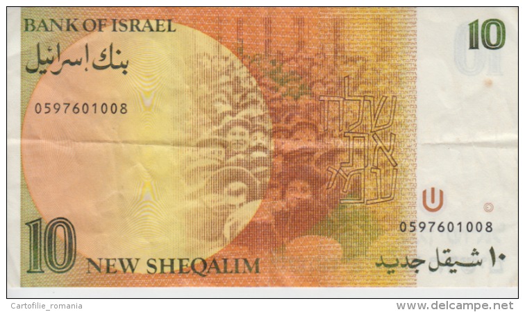 Israel - 10 New Sheqalim 1987 - Israël