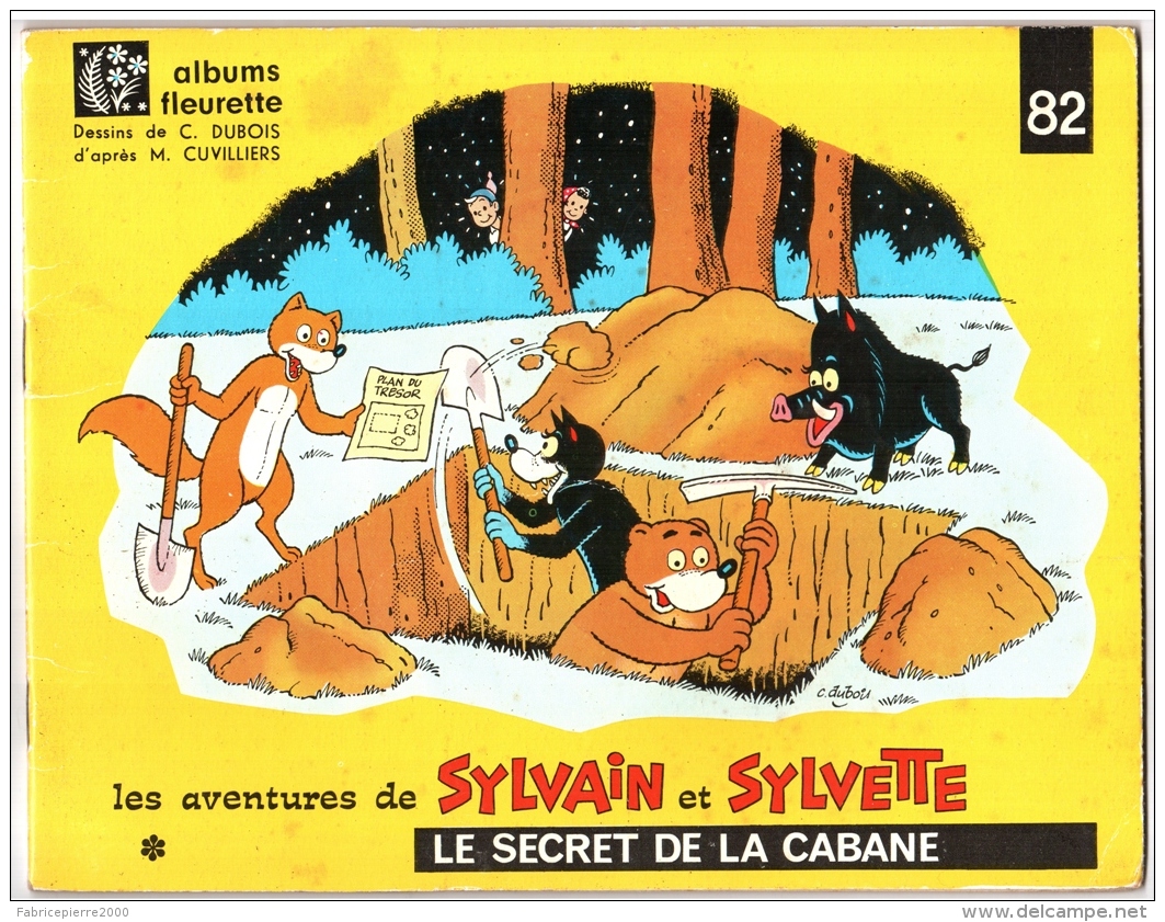 SYLVAIN Et SYLVETTE N°82 Le Secret De La Cabane EO 1966 - Coin-cadeau à Découper Intact - Editions Originales (langue Française)