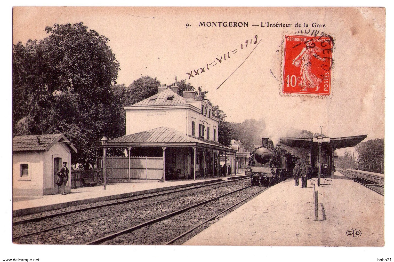 0010 - Montgeron - L'intérieur De La Gare - E.L.D. N° 9 - Montgeron