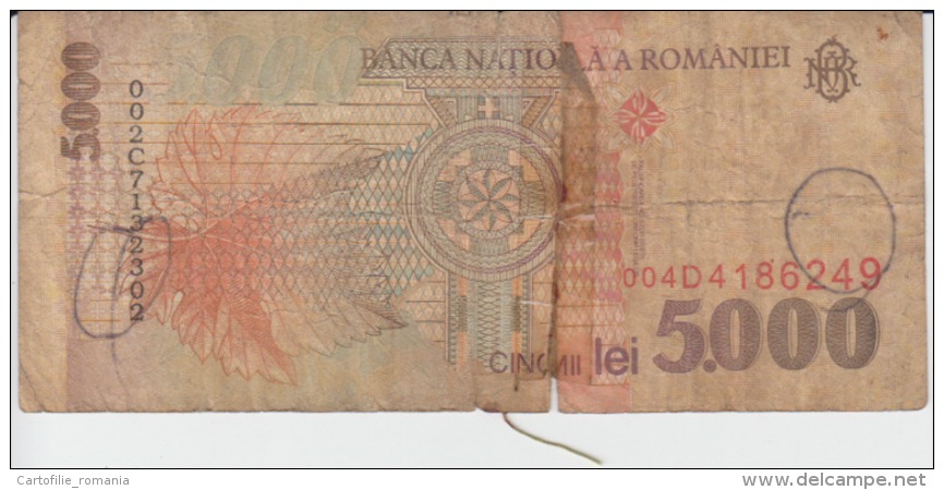 Romania - 5000 Lei 1998 - Romania