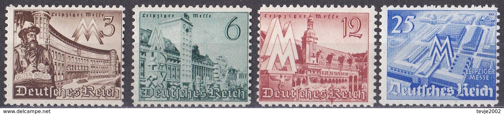 Mü_ Deutsches Reich - Mi.Nr. 739 - 742 - Postfrisch MNH - Ungebraucht