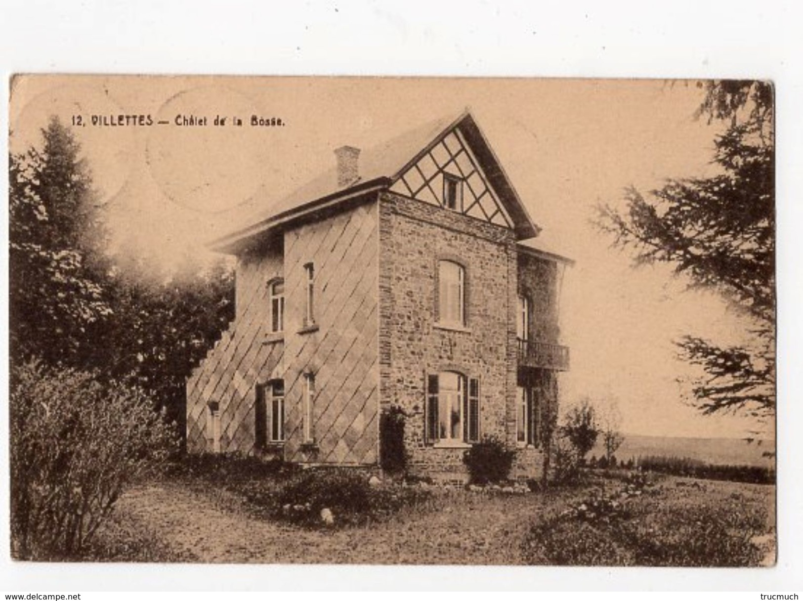 11 - BRA-SUR- LIENNE - VILLETTES - Châlet De La Bosse  *Coll. Hôtel Du Pont-de-Villettes N° 12* - Lierneux