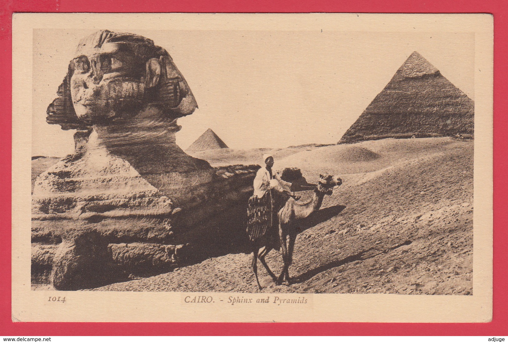 CPA-Egypte- SPHINX Et PYRAMIDES *TBE *Animation * 2 SCANS - Sphinx