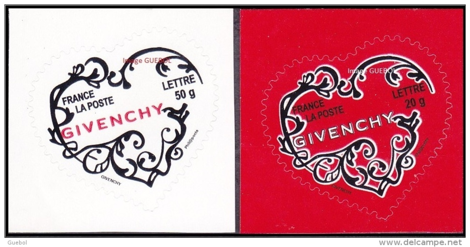 France Autoadhésif N°  102 Et 103 ** Ou 3998 Et 3999 - C&oelig;urs De La Saint Valentin 2007 - Les Givenchy 20 Et  50 Gr - Other & Unclassified