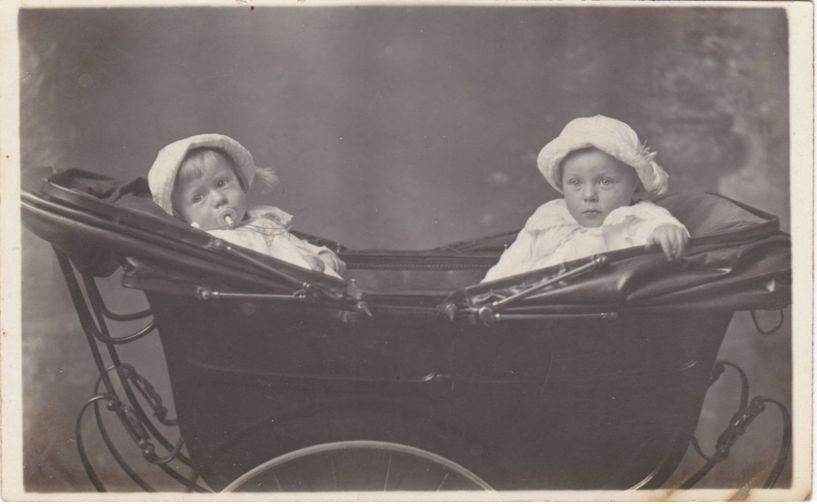 Vintage Postcard.2 Victorian?. Baby,s In Pram - Children And Family Groups