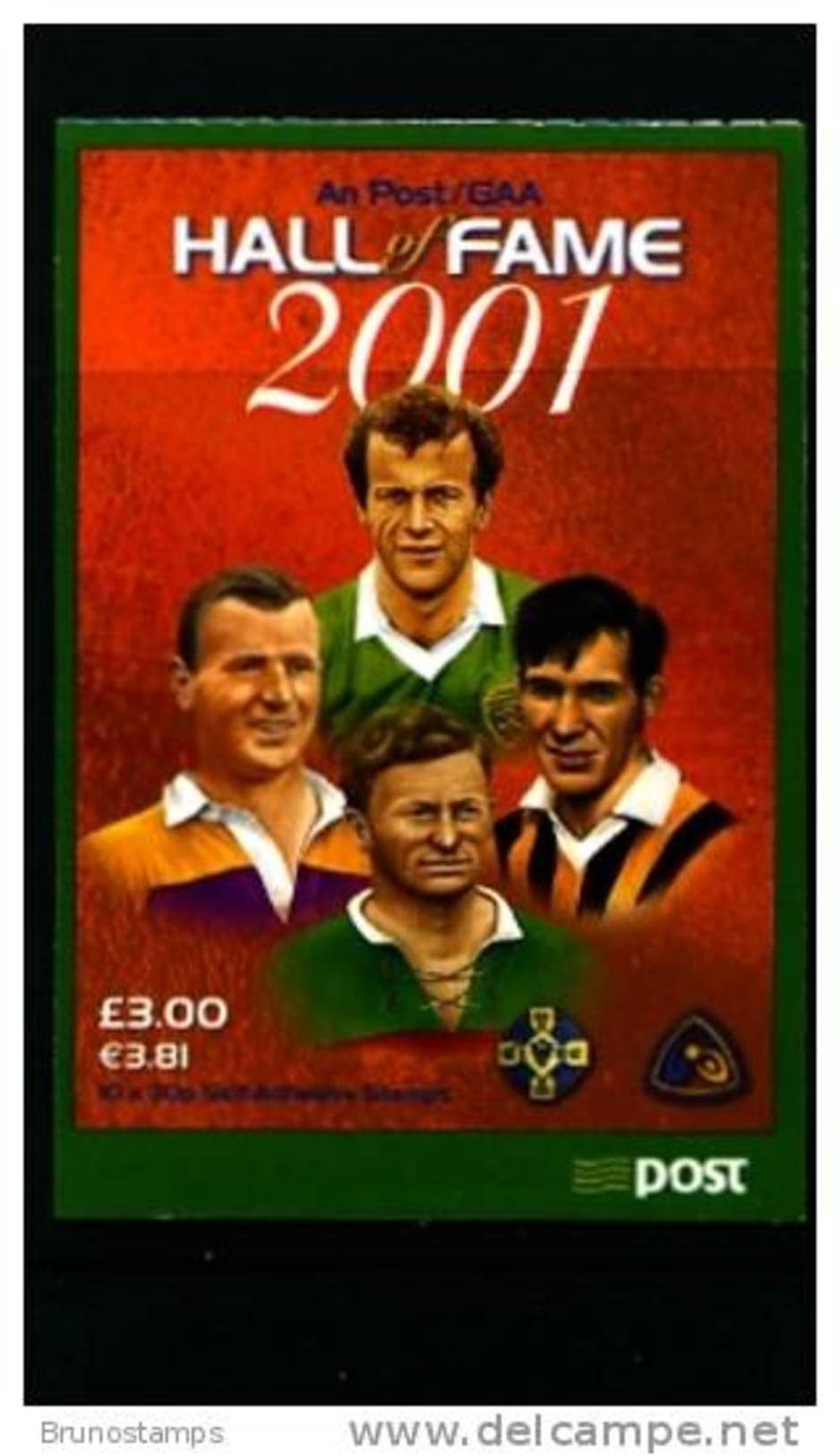 IRELAND/EIRE - 2001  HALL OF FAME   BOOKLET  FINE  USED  FDI CANCEL - Altri & Non Classificati