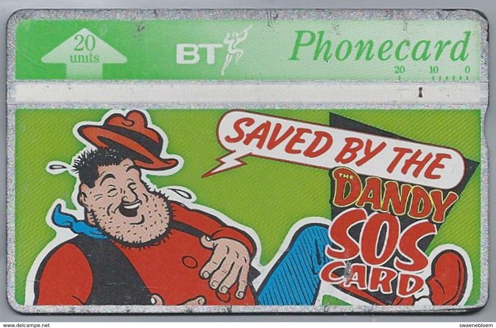 GB.- PhoneCard BT. SAVED BY THE DANDY SOS CARD. 20 Units. 2 Scans - Sonstige & Ohne Zuordnung