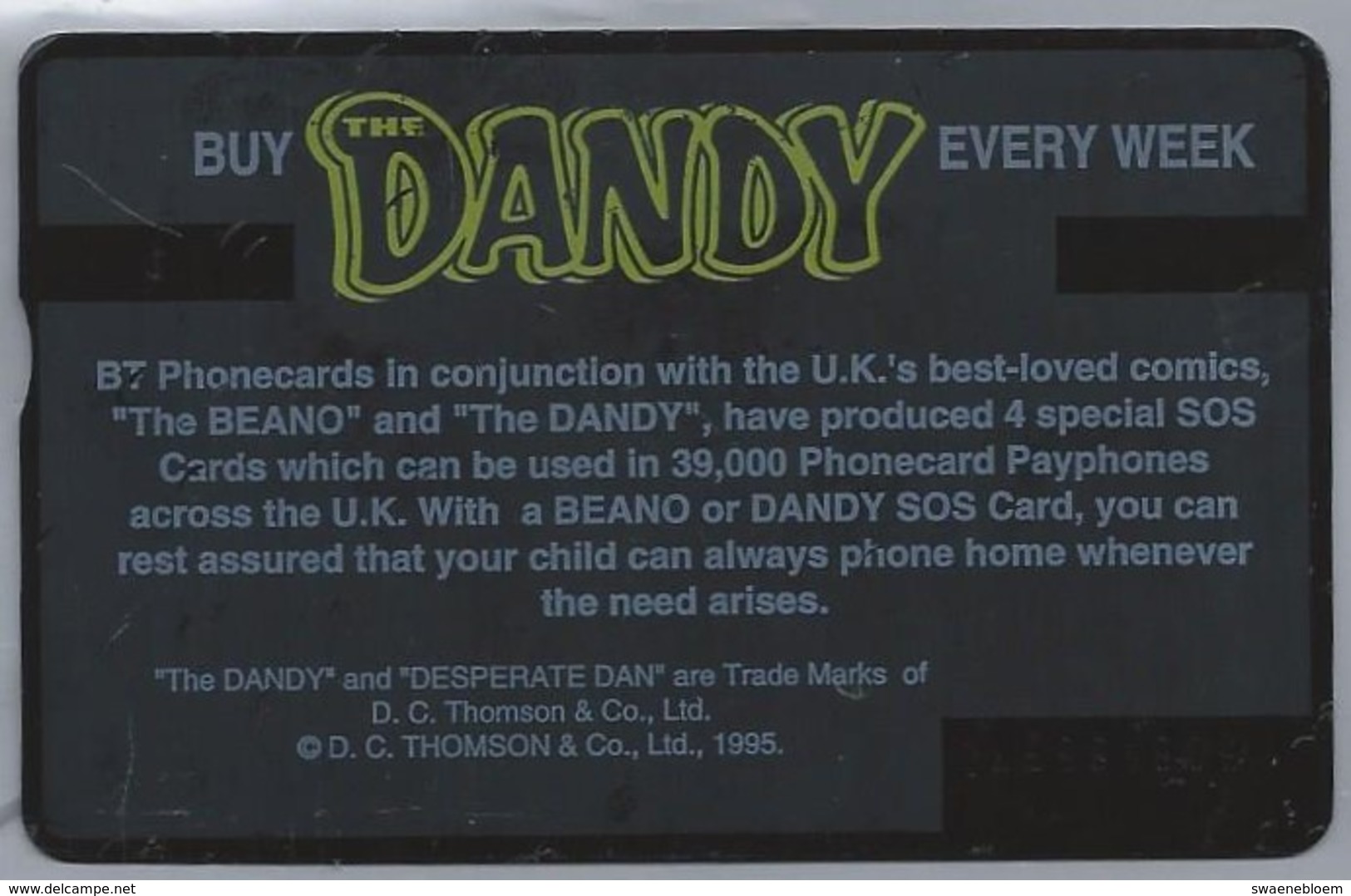 GB.- PhoneCard BT. SAVED BY THE DANDY SOS CARD. 20 Units. 2 Scans - Altri & Non Classificati