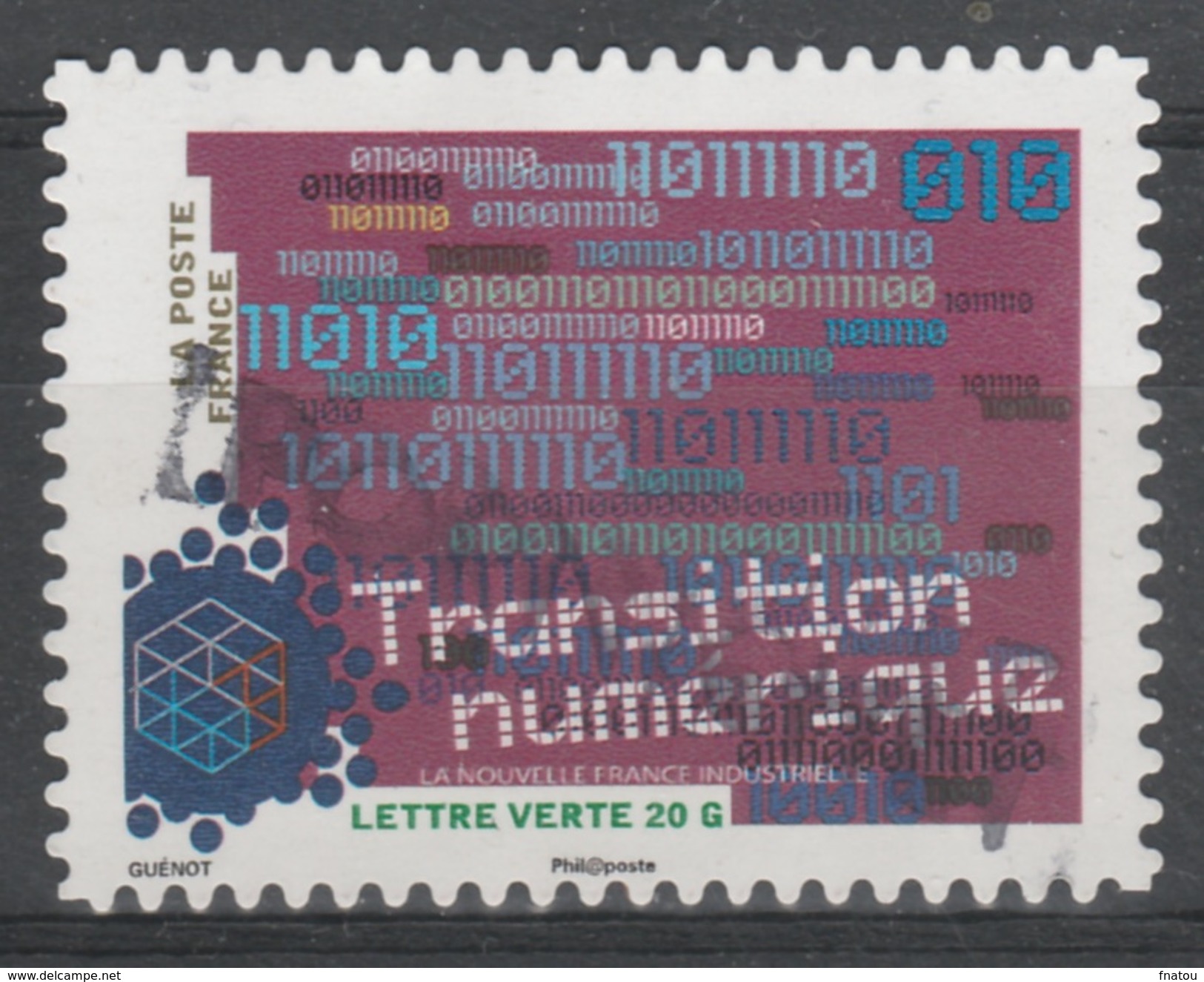 France, Digital Transition, 2014, VFU Self-adhesive - 2010-.. Matasellados