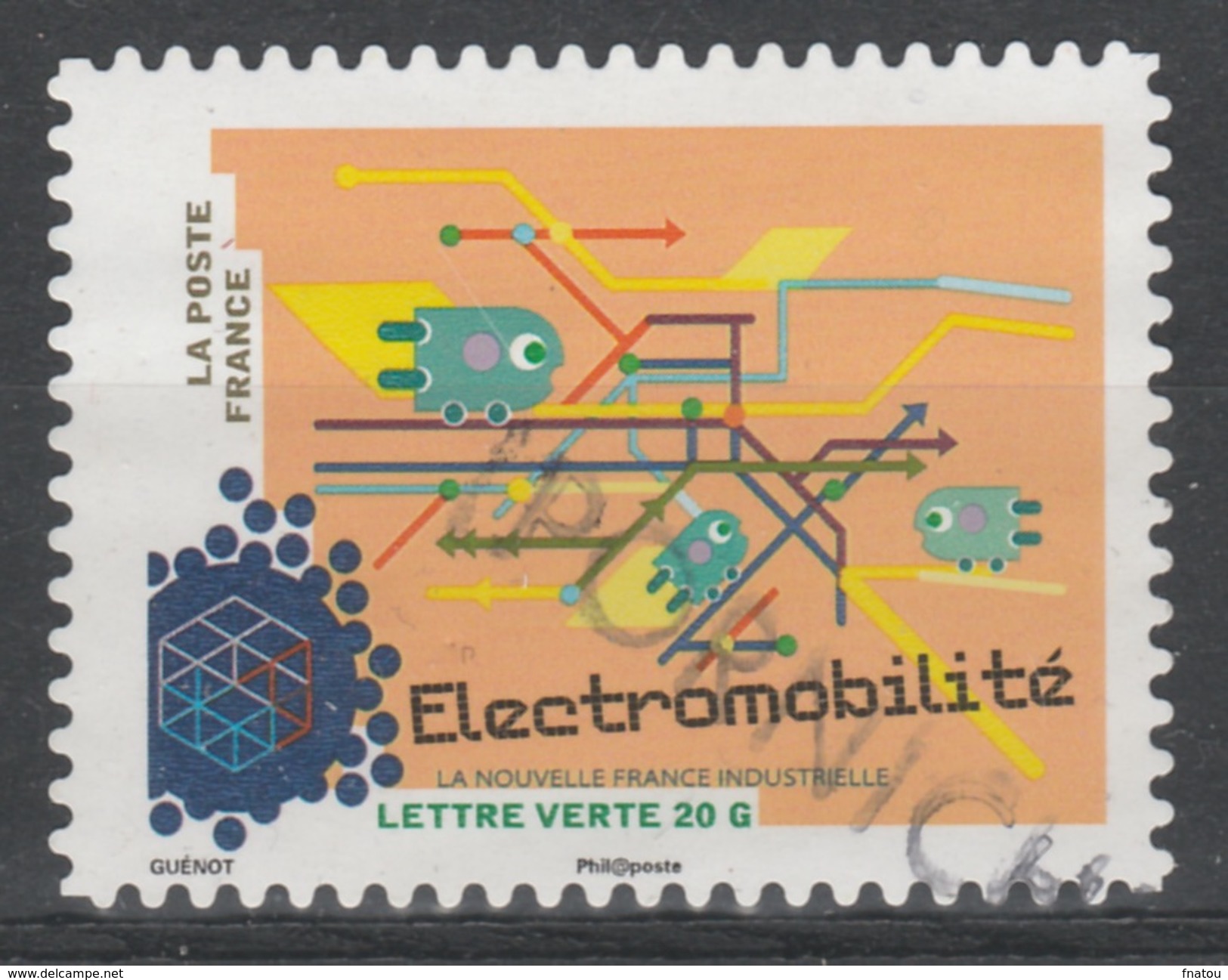 France, Electromobility, 2014, VFU Self-adhesive - Oblitérés