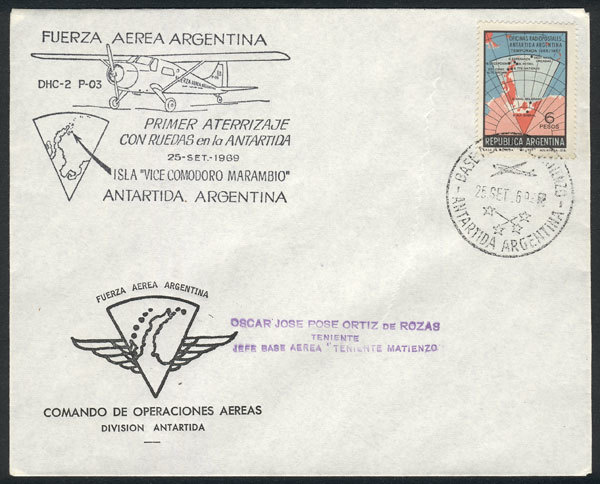 ANTARCTICA: 25/SEP/1969: Special Cover Commemorating The "First Landing On Wheels - Autres & Non Classés