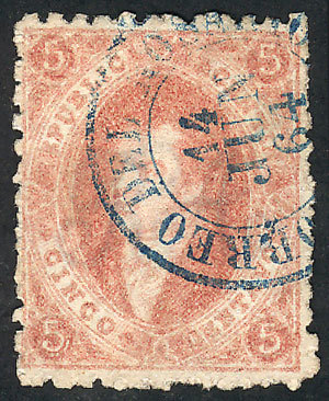 ARGENTINA: GJ.19, 2nd Printing, Worn Impression, Used In Rosario On 11/JUN/1864, Su - Used Stamps