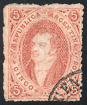 ARGENTINA: GJ.28, 6th Printing Perforated, Typical Example Of This Printing, Superb - Gebruikt
