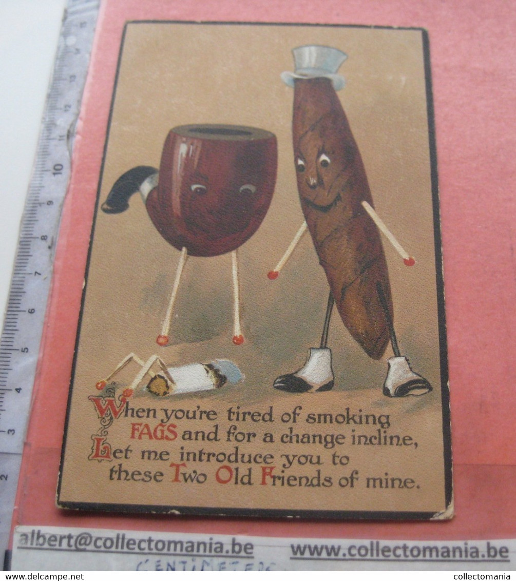 1 Postcard C1906 Cigar Sigaar Tobacco Tabak Smoking Roken Pijp Pipe Pippe  - I.B.B. - Lucifers Allumettes Sigarette ART - Pijpenreiniger