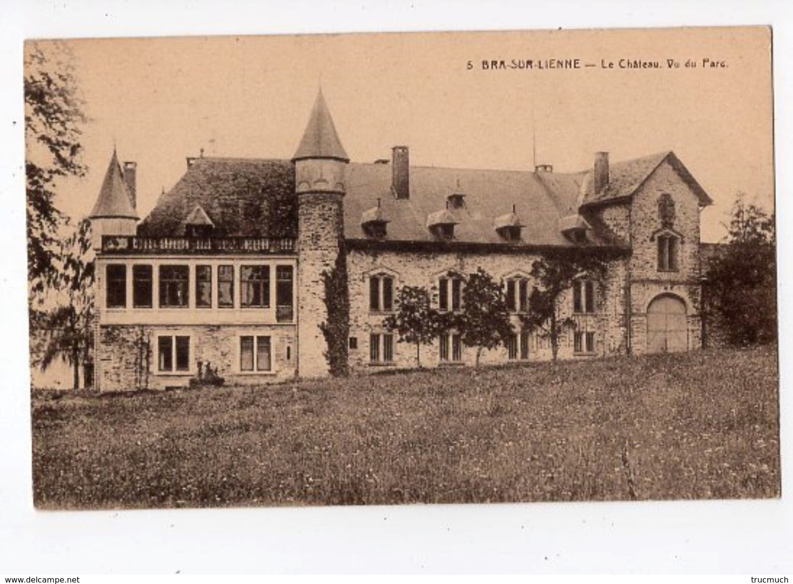 17 - BRA-SUR- LIENNE - Le Château Vu Du Parc  *Coll. Hôtel Du Pont-de-Villettes N° 5* - Lierneux