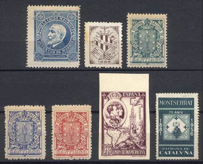 SPAIN: Lot Of Various Cinderellas, Interesting, VF Quality, Low Starting Price! - Andere & Zonder Classificatie