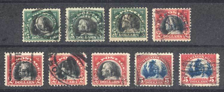 UNITED STATES: Sc.524 X3 + 547 X4 + 573 X2, High Values, Used, Fine To VF Quality, - Autres & Non Classés