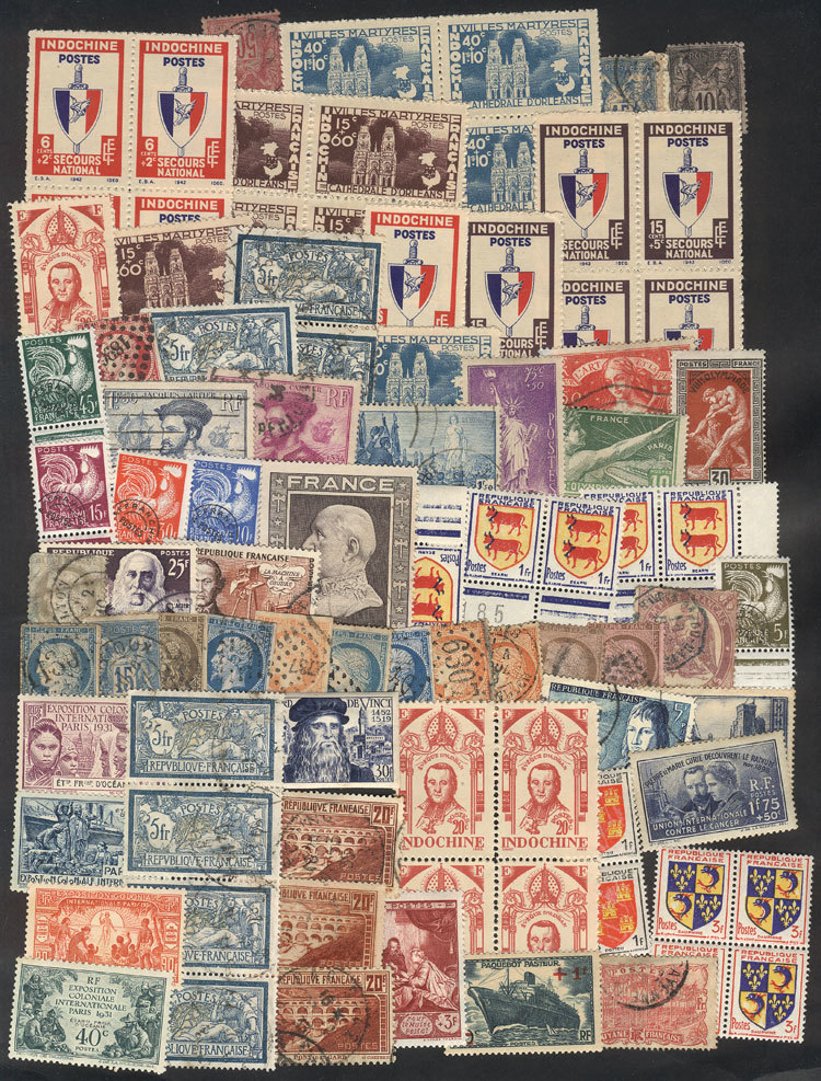 FRANCE + COLONIES: Lot Of Varied Stamps, Many Of All Periods, Mostly Used, Complete - Andere & Zonder Classificatie