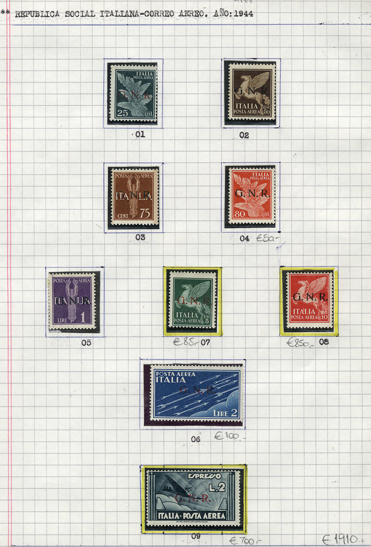 ITALY: Repubblica Sociale Italiana, Fiume And Kupa Zone, Etc., Small Collection Wit - Zonder Classificatie