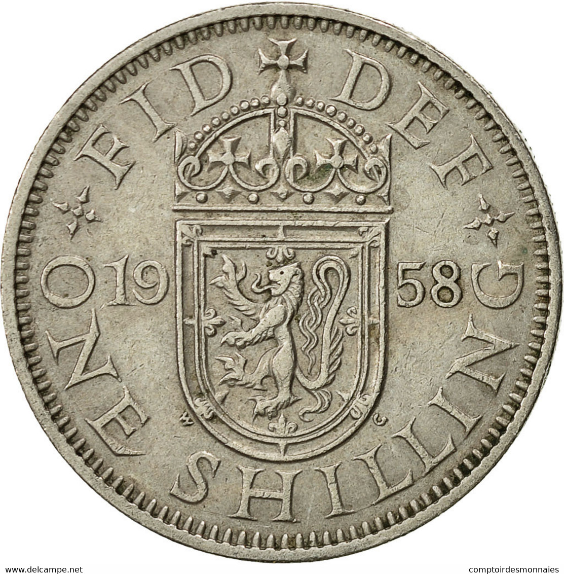 Monnaie, Grande-Bretagne, Elizabeth II, Shilling, 1958, TTB, Copper-nickel - I. 1 Shilling