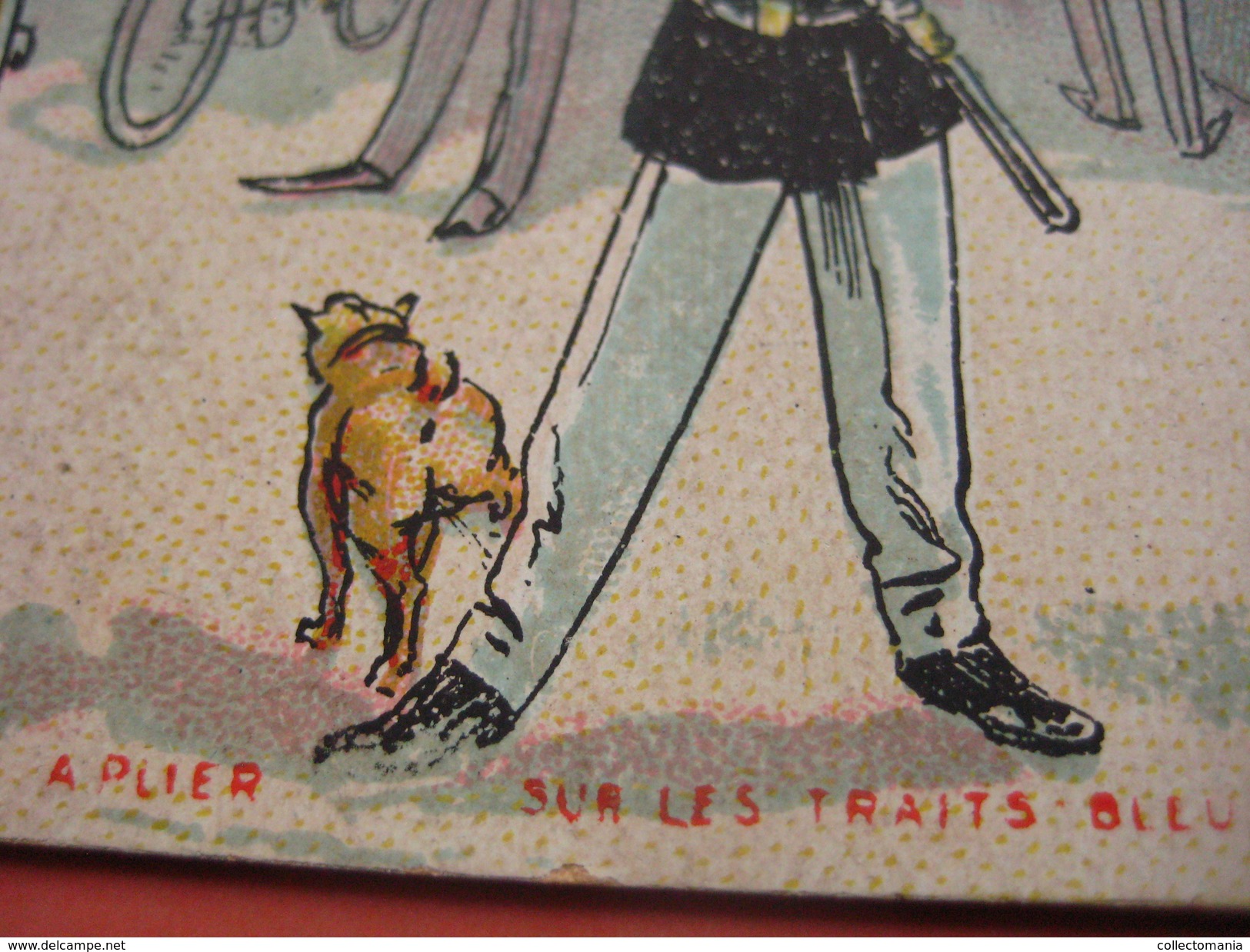 1 Postcard Paris, Police, Carosses - A PLIER SUR LES TRAITS - Mechanical Card ( To Be Plead To Be Standing Up) L. D. H. - Humour