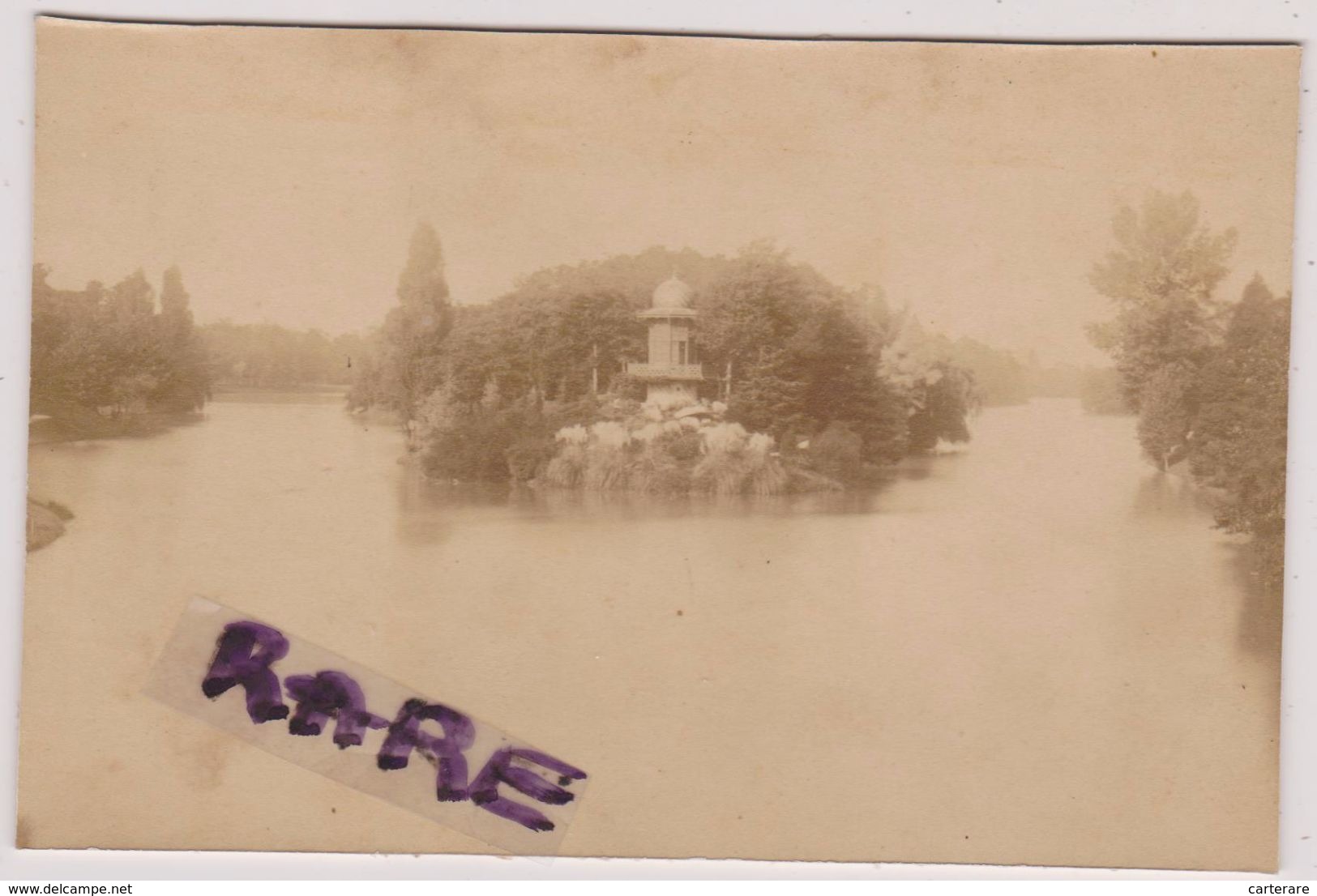 PHOTO ANCIENNE 1880,75,PARIS,BOIS DE BOULOGNE,EX FORET DE ROUVRAY,846 HECTARES,SEINE,KIOSQUE DE L 'EMPEREUR - Places