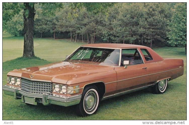 1974 Cadillac Luxury Car Advertisement, C1970s Vintage Postcard - Passenger Cars