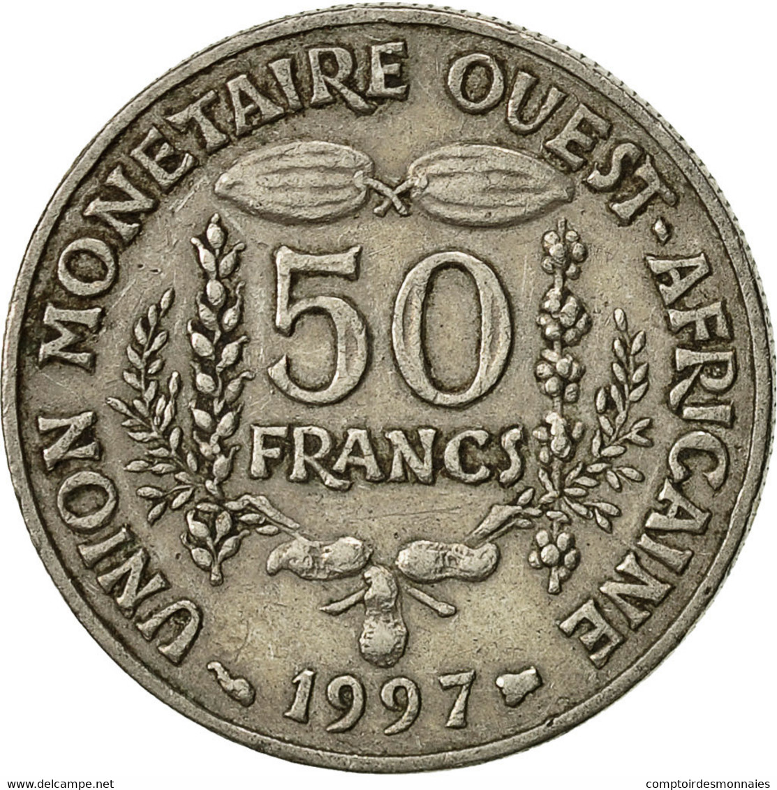 Monnaie, West African States, 50 Francs, 1997, Paris, TTB, Copper-nickel, KM:6 - Côte-d'Ivoire