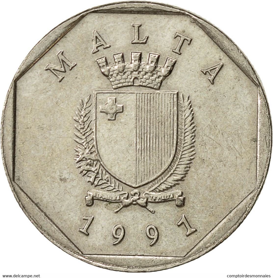 Monnaie, Malte, 5 Cents, 1991, TTB+, Copper-nickel, KM:95 - Malte