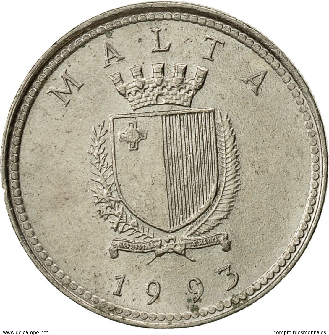 Monnaie, Malte, 2 Cents, 1993, TTB+, Copper-nickel, KM:94 - Malte