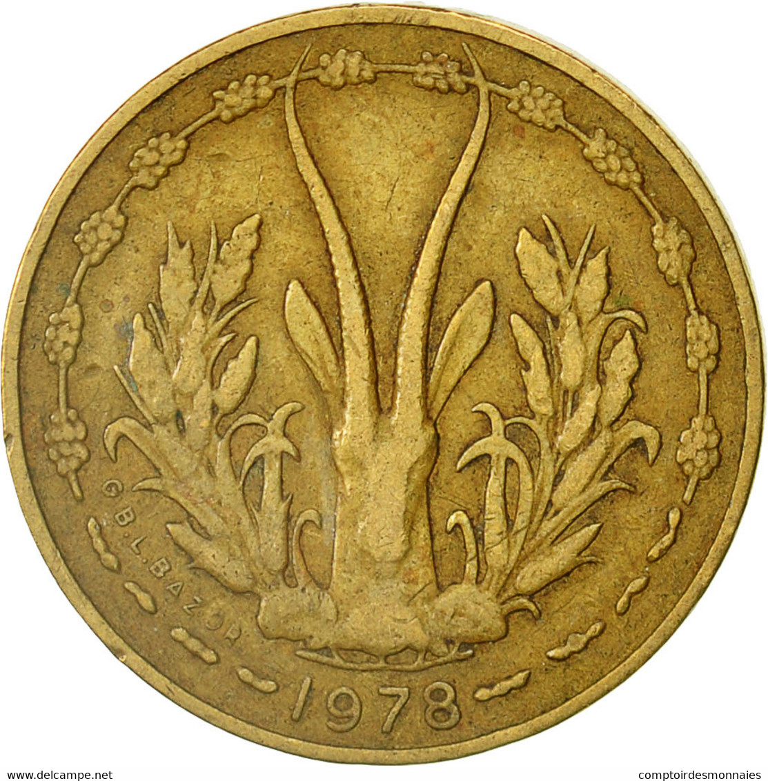 Monnaie, West African States, 5 Francs, 1978, Paris, TTB - Ivory Coast