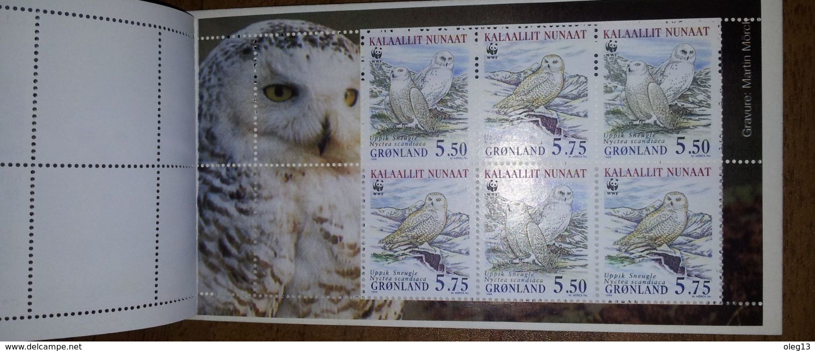 1999. Greenland WWF. Polar Owls. Booklet ** - Unused Stamps