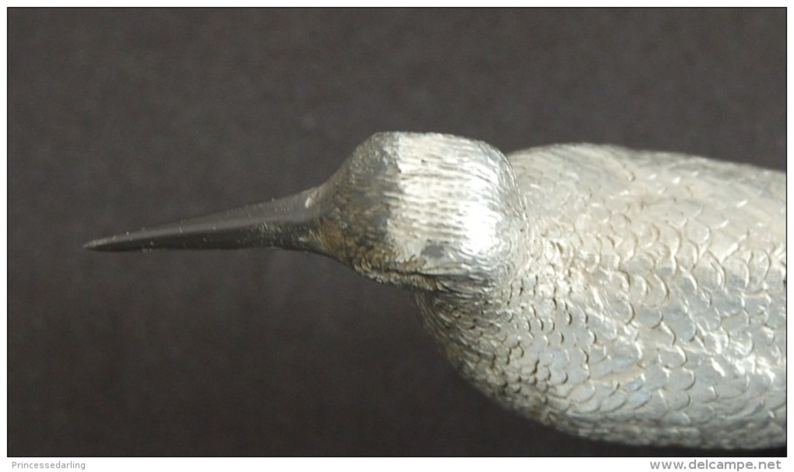 Statuette Oiseau Bécasse Bird Argent Massif Sterling Silver Snipe Figurine - Argenteria