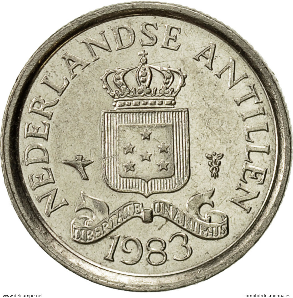 Monnaie, Netherlands Antilles, Juliana, 10 Cents, 1983, TTB+, Nickel, KM:10 - Antilles Neérlandaises